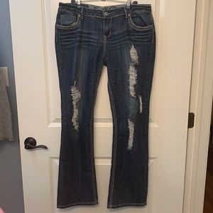 Vanilla Star destructed boot cut jeans size 15